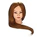 Training Head Cosmetology Hairdressing, CoastaCloud Mannequin Manikin Dolls Head 26 Inch 98% Real Hair Practice Training Hair + Table Clamp