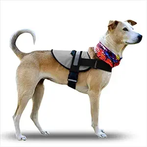 Shoonya Dog Harness for X-Large Dogs -No-Pull Reflective Breathable Adjustable Pet Vest with Handle for Outdoor Walking - No More Pulling, Tugging or Choking (Grey::XL)