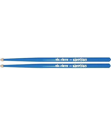 WANDIC Baguettes Batterie 5A Érable Bleu – Paire Classique Légère Avec Olives Bois