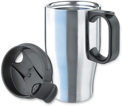 Isosteel VA-9572 0.4 L Auto-Insulation Bottle with Plastic Screw Cap Double-Layered Skid-Free Base Sealable Drinking Spout, 18/8 Stainless Steel