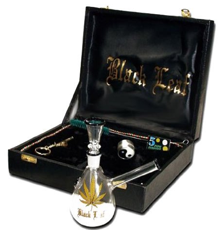 Set de Bong de pipa de agua con 14 cm y de mano pipa en maletín