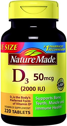 Nature Made Vitamin D3 2000 IU, Value Size, 220-Count