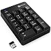 Produktbild iClever IC-KP01 Wireless Nummernblock Tastatur 18 Tasten Keypad Ziffernblock für Laptops, PC Computer, MacBook, Schwarz