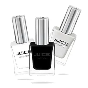 Juice Nail Polish Pack of 3 Dove /Rich Black / Cotton White GLOSS COMBO_7