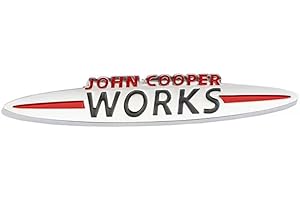 RICHARD'SJDM JCW Emblem Sticker John Cooper Works Adhesive Car Emblem Cooper S Badge (Silver)