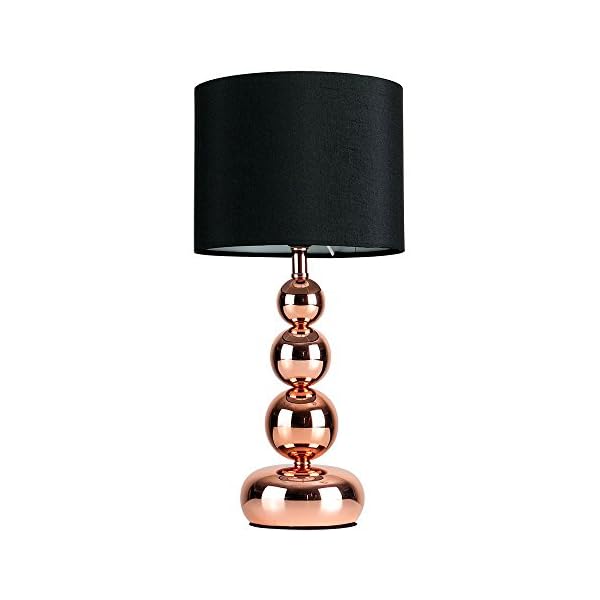 Stacked Balls Touch Table Lamp With Faux Silk Shade (1 X Max 40w Ses Golf Ball Bulb)