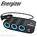 Price comparison product image Energizer Vehicle Triple Socket Adaptor & Twin USB - 12V