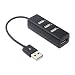 Produktbild Switchali Mini USB 2.0 Hallo-Speed 4-Port-Teiler-Naben-Adapter für PC Computer (Schwarz)