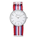 Gestreifte Nylonband Uhr