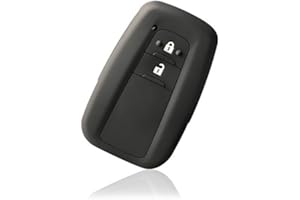 LFOTPP C-HR Corolla E210 RAV4 Funda Llave, Silicona Llavero, CHR Protectora Shell Clave Coche Accesorios (Negro)