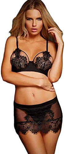 YRYMQU Lingerie Home dress suit condole belt sleeveless deep V have steel ring gather dress , L