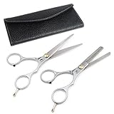 tinkertonk 2 X Professional Hair Cutting & Thinning Scissors Shears Hairdressing Set (professional scissors)