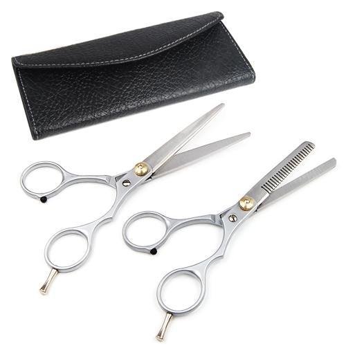 Yahee Ciseaux de Coiffure Professionnel Ciseaux de Coupe de Cheveux Barber Salon de Coiffure Effiler et Désépaissir avec Micro-denture Etui de Rangement Homme Femme Enfant