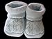 (POWDER BLUE)Baby's Knitted Booties 0-3 months