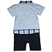EFE Baby Boys Gentleman Romper Suits Infant Toddler Jumpsuit Outfits Clothes Grey 9-12 Months