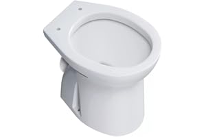 Barbottina Vaso wc a terra con scarico a parete in ceramica bianca serie orchidea