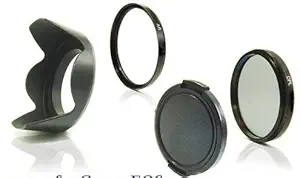 58MM Digital Camera Lens Cap Hood Safety Filter CPL Polarizer for Canon EOS 18-55MM 55-250MM Lens