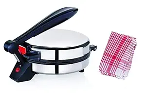 Plus Shine Stainless Steel Electric Roti Maker 1000 Watts with Kitchen Cloth