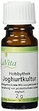 Para un litro de leche solamente una pizca de culturas es suficiente.