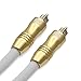 Produktbild XO 8m Optisches TOSLINK Digital Audio SPDIF Kabel - weiß, GOLD series. 24k Goldüberzug. Kompatibel mit PS4/PS3, Xbox One, Wii, Sky Q, Sky HD, HD Fernsehern, DVD, Blu-Rays, AV Amp.