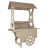 monstershop - Charrette des gâteaux en bois MDF pour mariage, anniversaire et baptême 199 cm x 133 cm x 73 cm