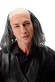 Peluca para Halloween y Carnaval, tanto para hombres y mujeres - con rizos cortos, apretados en Afro. Negro.