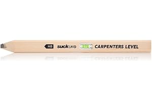 Suck UK Carpenters Pencil | Wooden Pencil With Spirit Level | Carpenters Gifts | Builder Pencils | Construction Tools | Novelty Spirit Level | Marking Tools | Fathers Day Gift | Gardening Essentials