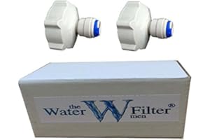 THE WATER FILTER MEN 2 x 3/4" BSP à 1/4" Raccord Connecteur Robinet de jardin type de connecteur de plomberie, réfrigérateur congélateur, Osmose Inverse, filtres d'eau