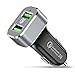 Price comparison product image Car Charger,36W Quick Charge 3.0 USB Car Charger Adaptor Dual Port Compatible iPhone X/XR/XS Max 8 7 6s Plus, Samsung Galaxy Note 9 S9 S8 Plus Note 8 S7/Edge, iPad, iPad Air/Mini,Pixel, LG, HTC