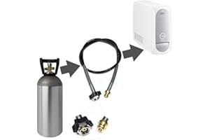 NEUES WASSER GROUP Adapter-Hochdruckschlauch 2 Meter für grössere CO2 Flaschen geeignet für Wassersprudler Grohe Blue Home CO2 Schlauch