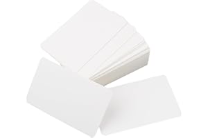 GZQINGYONG 100 Piezas Blanco Tarjetas de Papel Kraft - Fichas en Blanco, de Visita, Aprendizaje, Memoria, Estudio y Mensaje - 54 x 88 mm