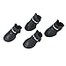 Produktbild Sharplace 4Pcs Anti-Rutsch Hund Socken Hund Boot Pfote Protektoren Wasserdicht Regen Schuhe Antirutsch Stiefel für Pet Puppy Hund - Schwarz, M