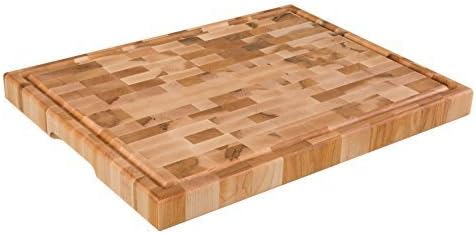 Canadian Maple End Grain Butcher Block with Groove (14x18x1.5) L14186 by Labell