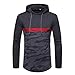 Produktbild Btruely Hoodie Herren Sweatshirt Slim Fit Kapuzenpullover Camouflage Winter Patchwork Langarmshirt Männer Pullover Hooded Herbst Top Hemden Freizeit Shirt