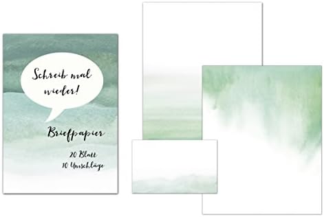 Writing paper set of 30, writing paper watercolour design.