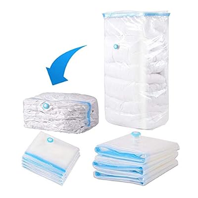 Gwendoll Sac de Rangement en Plastique Transparent pour épargnant de l'espace Sac de Rangement sous Vide scellé sous Emballage compressé Sac pour Le ménage de la Famille Vie Morte