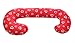 Maternity/pregnancy/nursing support body pillow, cushion (pattern: white hearts)