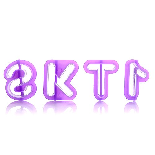 LIHAO Fondant Ausstecher Buchstaben Ausstechformen Alphabet Zahlen 40tlg Set Tortendeko - 3