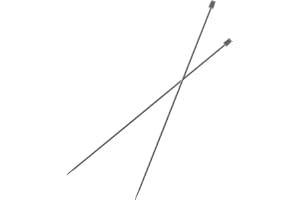TOPHOMER Vogueing Tool Agujas de tejer de una sola punta, 2 unidades/juego de 35 cm de largo para tejer agujas de tejer clásicas de aluminio para herramientas hechas a mano (3,5 mm)