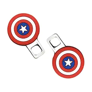 TANTRA Universal Car Seat Belt Buckle Auto Metal Seat Belts Clip Pack of 2 pcs (Red Republic)