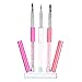 MAKARTT 3pcs/set UV Gel Nail Art Salon Flat Brush Brushes Nail Art Pen with Cap