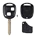 Price comparison product image Heart Horse 2 Button Remote Car Key Shell Case With Button Rubber Pad compatible with Toyota Tarago Camry Corolla Avensis