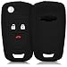 Produktbild Hülle für Chevrolet 2-3-Tasten Autoschlüssel - kwmobile Silikon Schlüssel Schutzhülle in Schwarz - Etui Schlüsselhülle Cover Auto Zündschlüssel