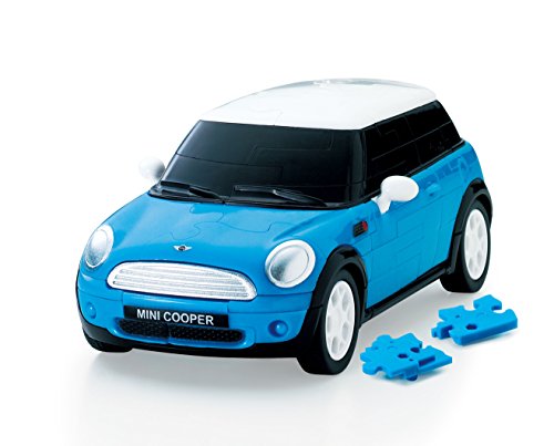 Beverly 64 Piece 3D Car Puzzle Mini Cooper, Blue CP3-006 New From Japan F/S