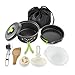 Produktbild Cozywind Picknick Camping Topf Outdoor Kochgeschirr Set 10-Teilig,für Reise, Festival, Wandern eloxierten Aluminium für 1-2 Personen