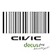 Produktbild Decus EAN Civic 3 STRICHCODE L 1722 // Sticker OEM JDM Style Aufkleber (blau)