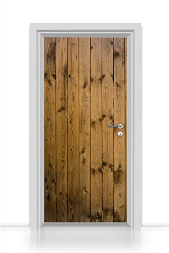 Türtapete selbstklebend einteilig (alte Holzstruktur natur) Aufkleber Sticker 93x205cm