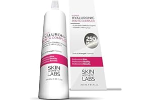 SKINAESTHETICLABS 250 ml Hyaluronsäure Serum Konzentrat TESTSIEGER • 5-fach Hyaluron • Klinik-Größe • Anti Aging Gel mit Vitamin C Pro • Clear Skin Complex • Hypoallergen • Made in Germany
