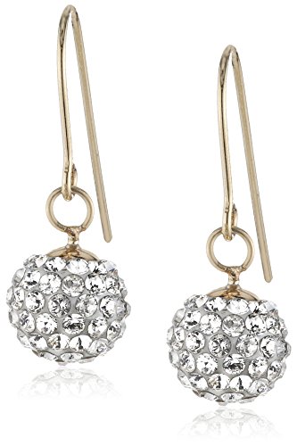 Crystelle Damenohrhnger 375 Kugel Gelbgold Swarovski Kristalle wei 340330025
