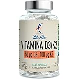 Rite-Flex, Vitamina D3 K2 365 Compresse (fornitura per 1 anno), 2000 UI + 100 µg, Supporta Ossa, Denti, Muscoli, Articolazion